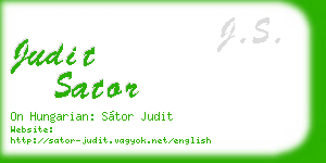 judit sator business card